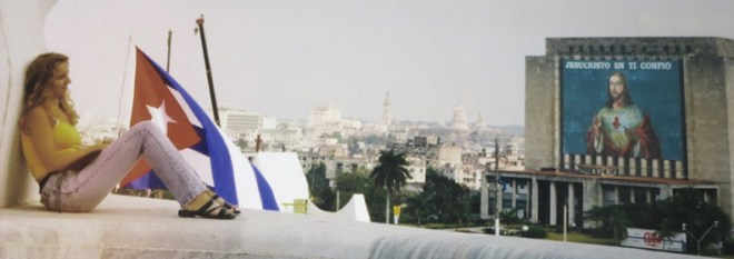 Contemplando ell Sagrado Corazón desde la torre de José Martí